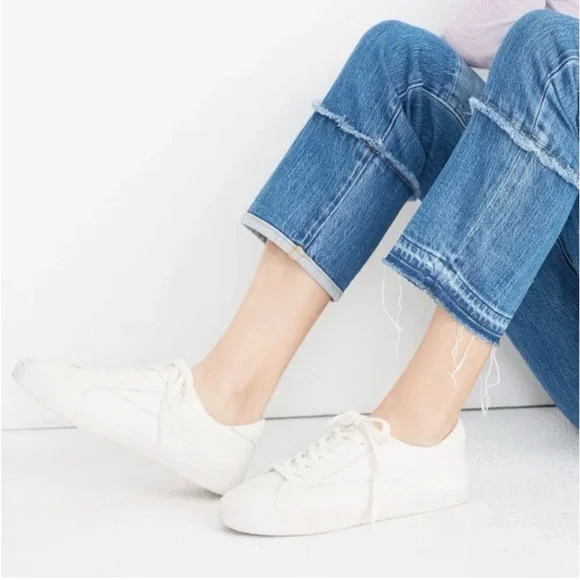 Madewell Sidewalk Low-Top Sneakers in Leather - Women's Size 7.5 Fits Like 8 - Picture 2 of 15